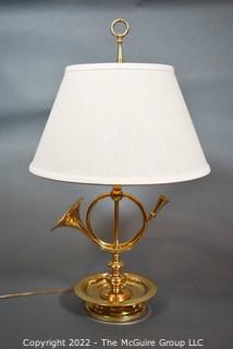 Brass Hunting Horn Lamp