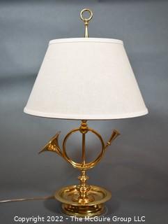 Brass Hunting Horn Lamp