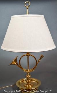 Brass Hunting Horn Lamp