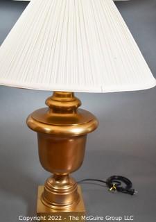 Brass Urn Shaped Table Lamp. 