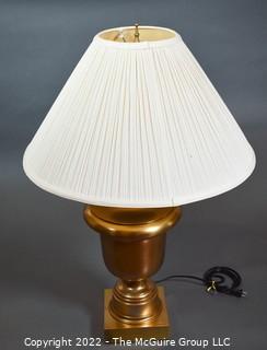 Brass Urn Shaped Table Lamp. 