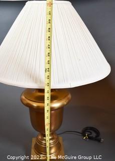 Brass Urn Shaped Table Lamp. 