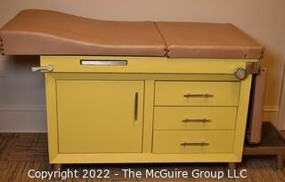 Vintage Yellow UMF United Metal Fabricators Doctors Medical Exam Table