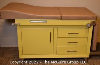 Vintage Yellow UMF United Metal Fabricators Doctors Medical Exam Table