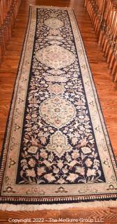 Wool Pile Tree Of Life Design Rug Runner. Made in Iran 12'7" x 2'2"