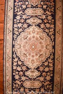 Wool Pile Tree Of Life Design Rug Runner. Made in Iran 12'7" x 2'2"