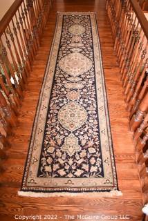 Wool Pile Tree Of Life Design Rug Runner. Made in Iran 12'7" x 2'2"