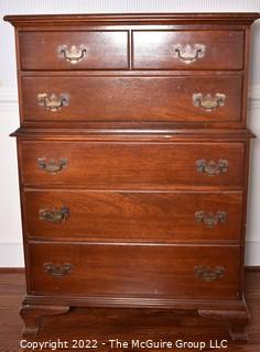 Six (6) Drawer Chest on Chest Made by Cherokee Furniture Company.  34"W x 19"D x 48"T.