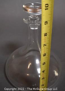 Mid Century Clear Glass Liquor Decanter 