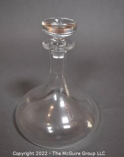 Mid Century Clear Glass Liquor Decanter 