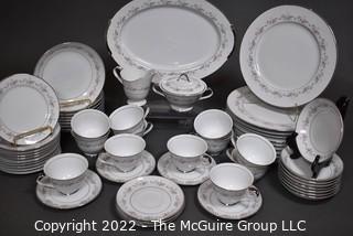 Large Set Fine Seyei China in Priscella Pattern 