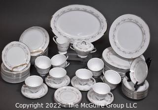 Large Set Fine Seyei China in Priscella Pattern 