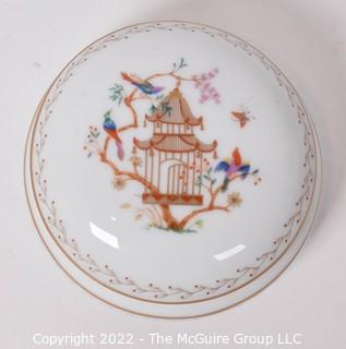 Tiffany and Company Audubon Limoges Porcelain Trinket Box with Pagoda Design