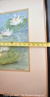 Waterlilies painted by K. Higgins. 26" x 32".