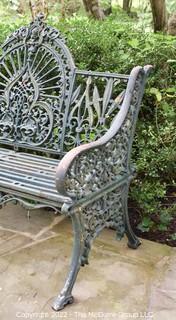 Victorian Cast Iron Coalbrookdale Style Garden Bench.  48" long.