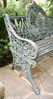 Victorian Cast Iron Coalbrookdale Style Garden Bench.  48" long.