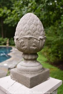 Cast Cement Acorn Finial. 