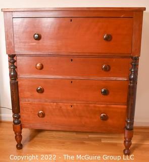 Antique Four (4) Drawer Chest or Dresser.  19" x 40" x 46"