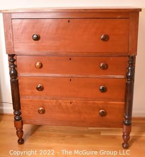 Antique Four (4) Drawer Chest or Dresser.  19" x 40" x 46"