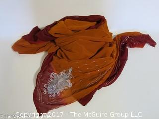 Ladies embroidered silk pashmina (42 x 260")