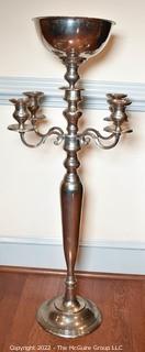 Tall Silver Table or Floor Standing Candelabra Flower Centerpiece 44" tall