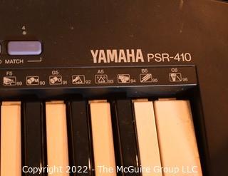 Yamaha PSR-410 Key Board, Digitech RP-1 Guitar FX Preamp Processor, Speakers and Stands.  Cord Missing, Untested.