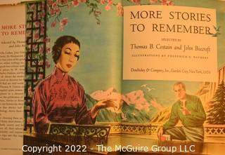 Seven (7) Books Including The Man Who Knew Kennedy, More Stories to Remember, Complete Works of Shakespeare, Dickens Oliver Twist and Kristin Labransdatter. 