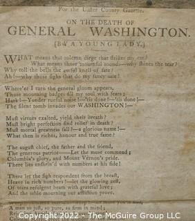 Ulster County NY Gazette dated January 4, 1800, featuring numerous articles on the death of George Washington.