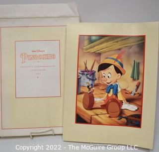 Disney Store Pinocchio Exclusive Commemorative Lithograph 1993 