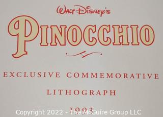 Disney Store Pinocchio Exclusive Commemorative Lithograph 1993 