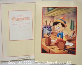 Disney Store Pinocchio Exclusive Commemorative Lithograph 1993 