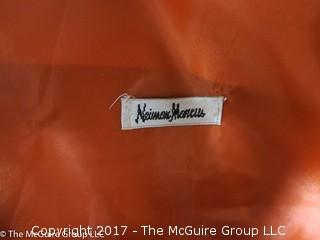 Collection of shopping bags including Neiman Marcus and Hermes box