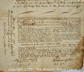 Historical Document: Purchase of a portion of Salt Marsh in Lynn, MA dated 29-31 May 1760 by J. William Estes and Ruth (Graves) Estes.