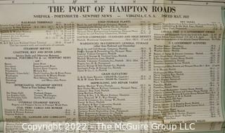 1932 Port of Hampton Roads Virginia Map