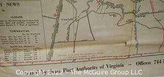 1932 Port of Hampton Roads Virginia Map