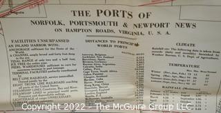 1932 Port of Hampton Roads Virginia Map