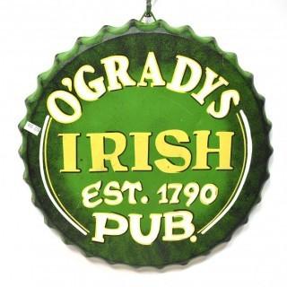 O'Grady's Irish Pub Sign and Richmond Transit Authority Bus Stop Sign