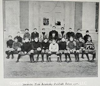 1906 Black & White Photograph of Brewster Free Academy (NH) Football Team & Real Photo Postcard of Same Team.