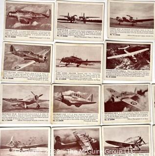 Selection of 37 Different ZOOM Trading Cards of 1930-40's Airplanes.