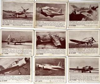 Selection of 37 Different ZOOM Trading Cards of 1930-40's Airplanes.