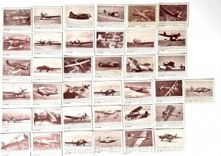 Selection of 37 Different ZOOM Trading Cards of 1930-40's Airplanes.