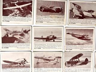 Selection of 37 Different ZOOM Trading Cards of 1930-40's Airplanes.