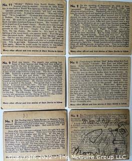 Selection of six (6) 1933 National Chicle Dare Devils cards: #1,2,6,8,9,11 