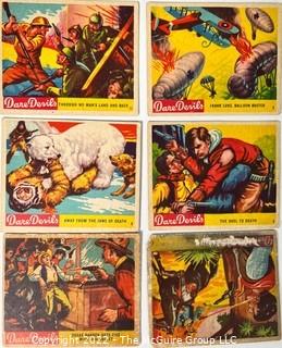 Selection of six (6) 1933 National Chicle Dare Devils cards: #1,2,6,8,9,11 