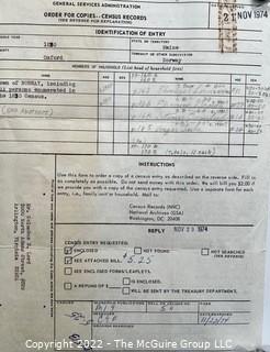 Copies From The National Archives Of 1830 Census Data From Norway ME