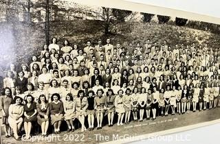 Framed Vintage 1946 Panoramic Class Photograph of Gordon Junior High School, Now Hardy Middle School, Grover Park, Washington DC.