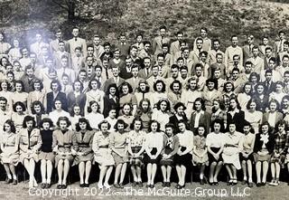 Framed Vintage 1946 Panoramic Class Photograph of Gordon Junior High School, Now Hardy Middle School, Grover Park, Washington DC.