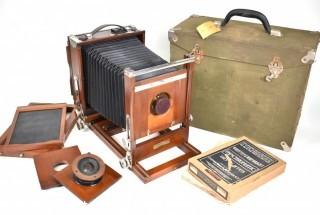 Antique Grundlach KORONA VIEW Camera setup REVISED 9/12/22 -> 5x7" glass plates - complete setup