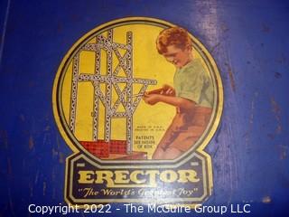 Vintage Metal Erector Set No. 9 1/2 w/electric motor - extremely well cared for