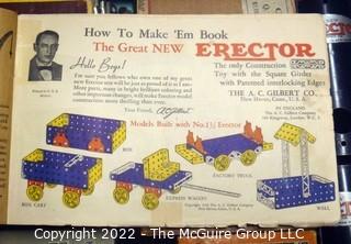 Vintage Metal Erector Set No. 9 1/2 w/electric motor - extremely well cared for